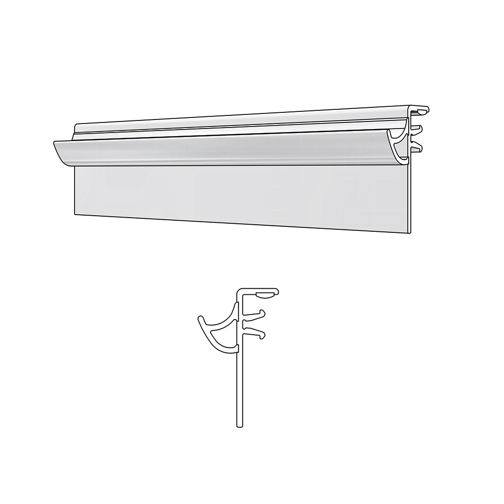PERFECT FIT F PROFILE COVER STRIP - GUTTER FORM