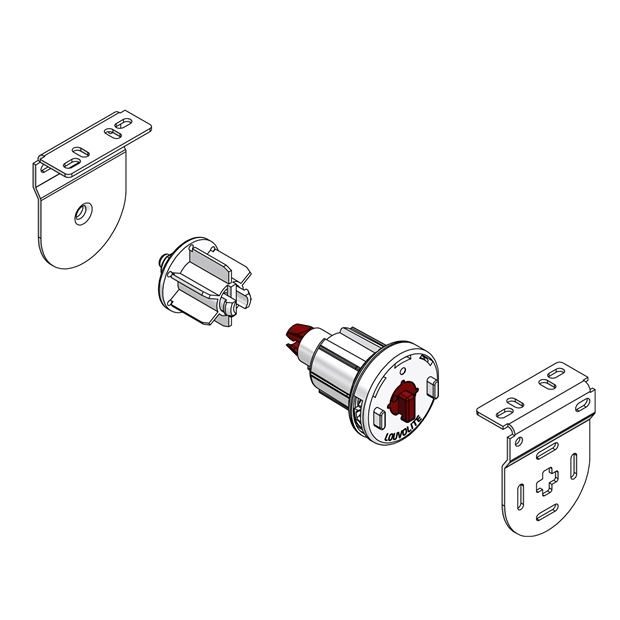 SYSTEM 32 CONTROL SLIDE LOCK END SET MEDIUM DOUBLE SPRING RED PIN METAL BRACKETS