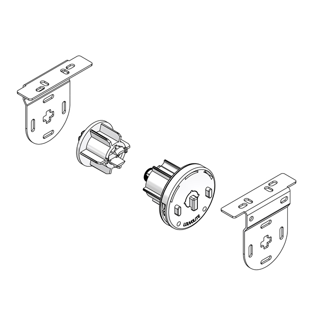 SYSTEM 40 CONTROL SLIDE LOCK END SET STANDARD PIN METAL BRACKETS