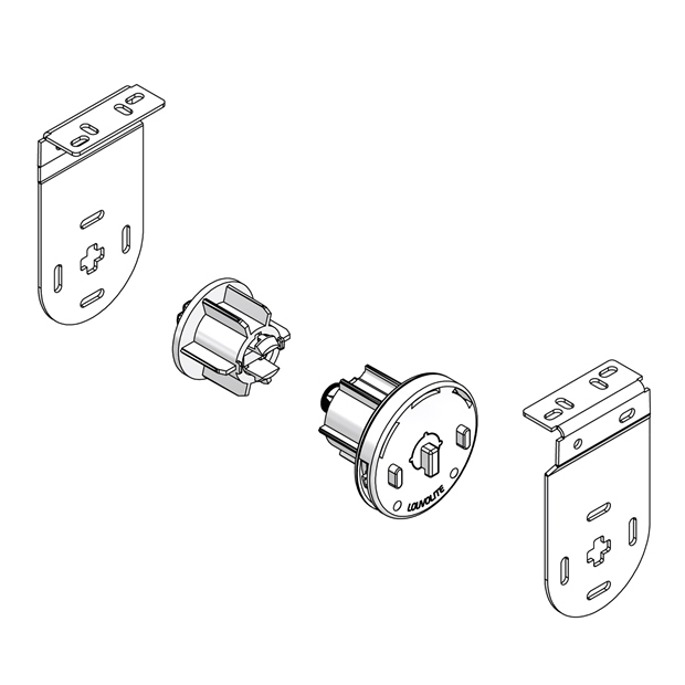 SYSTEM 40 CONTROL SLIDE LOCK END SET STANDARD PIN EXTENDED METAL BRACKETS