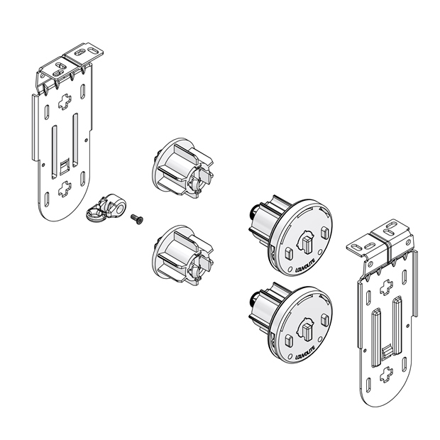 SYSTEM 40 SLIDELOCK END SET DOUBLE BRACKET