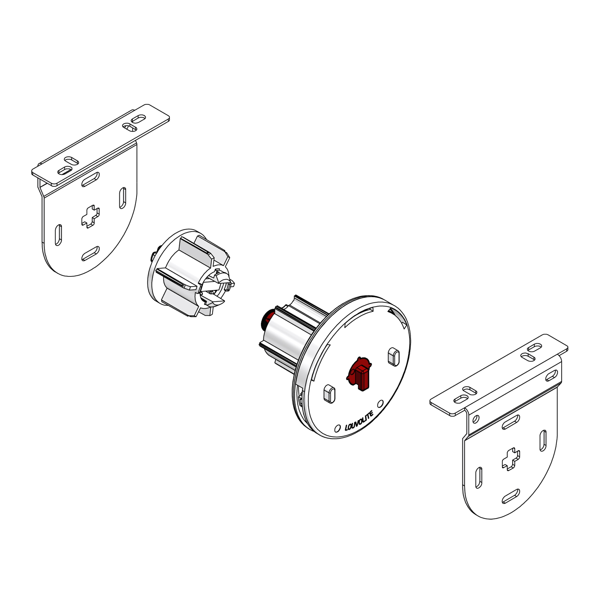 SYSTEM 40+ SLIDELOCK END RED PIN