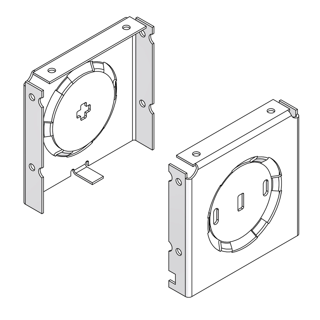 FASCIA 4 INCH FIXING BRACKET SET