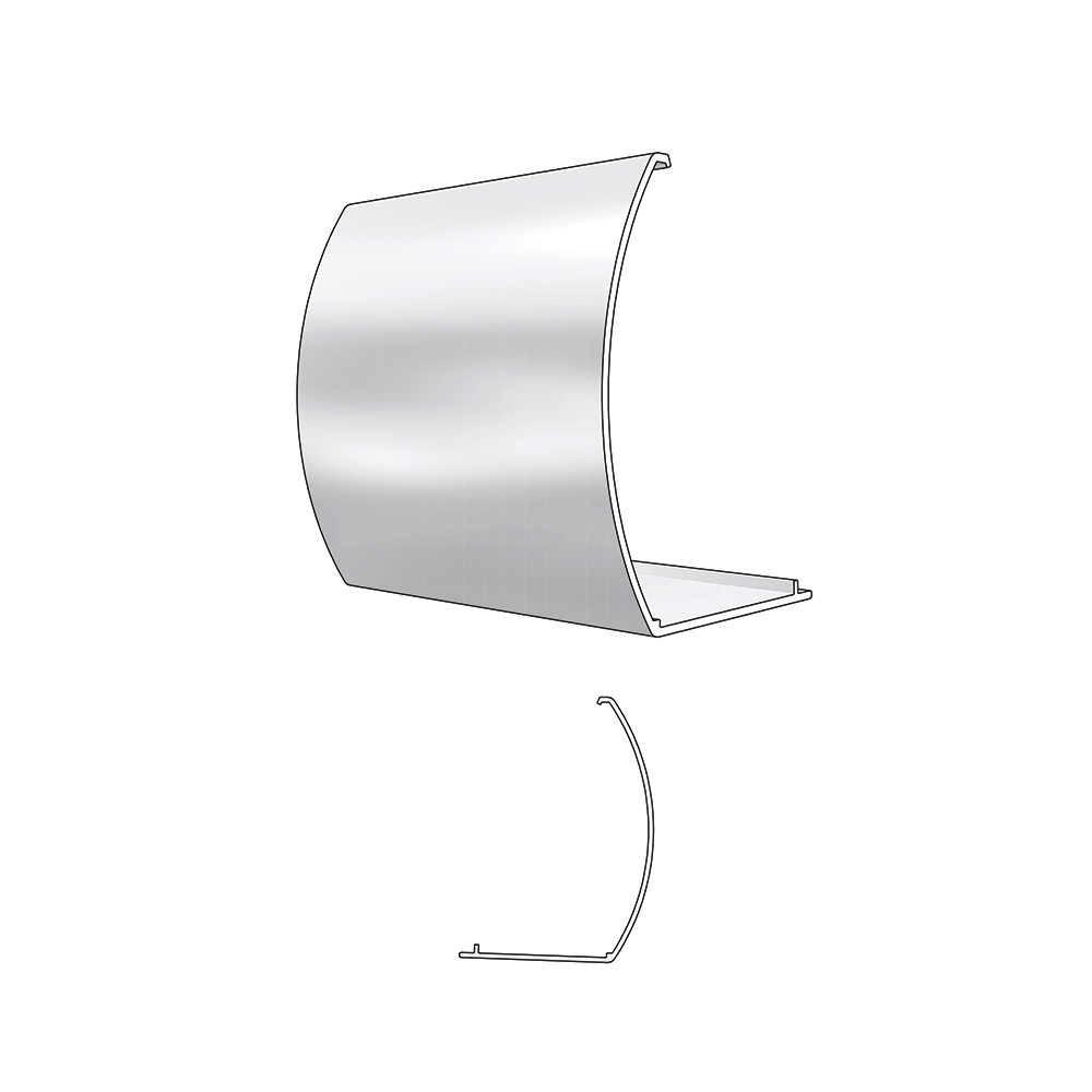 FASCIA 3 INCH CURVED 5M - USE R3338-4-W