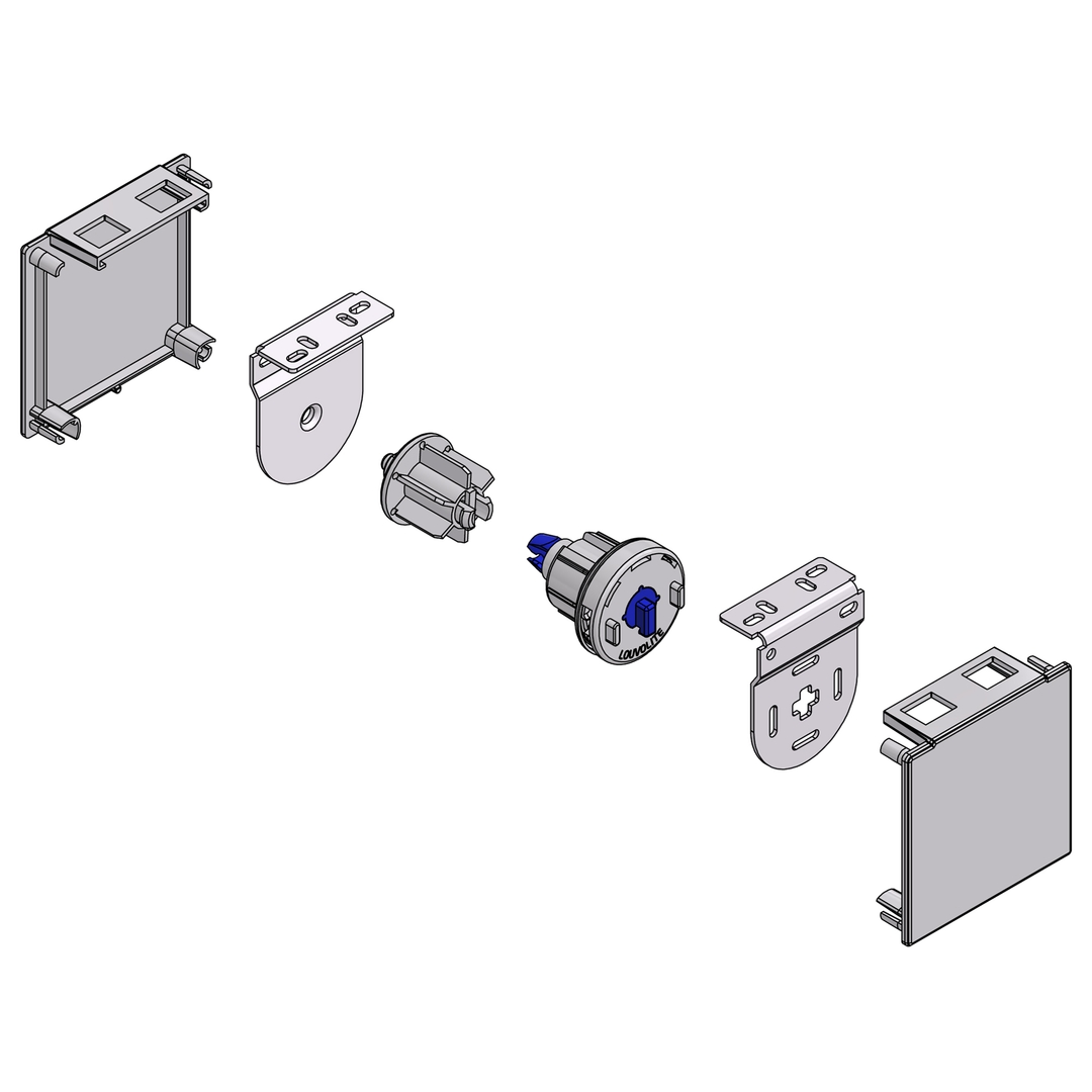 75mm SLIM FASCIA 32 BLUE PIN END SET