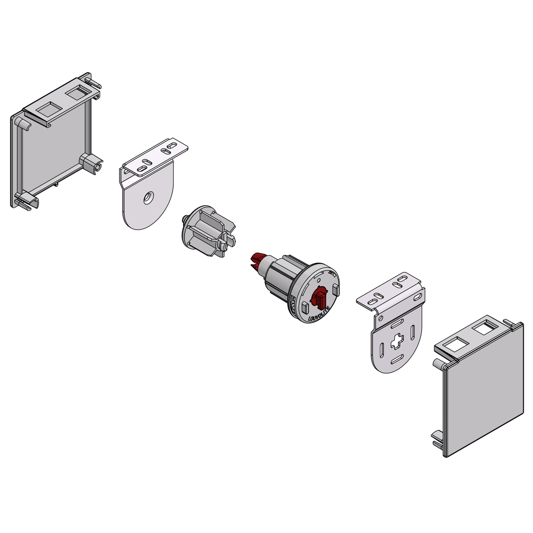 75mm SLIM FASCIA 32 RED PIN END SET