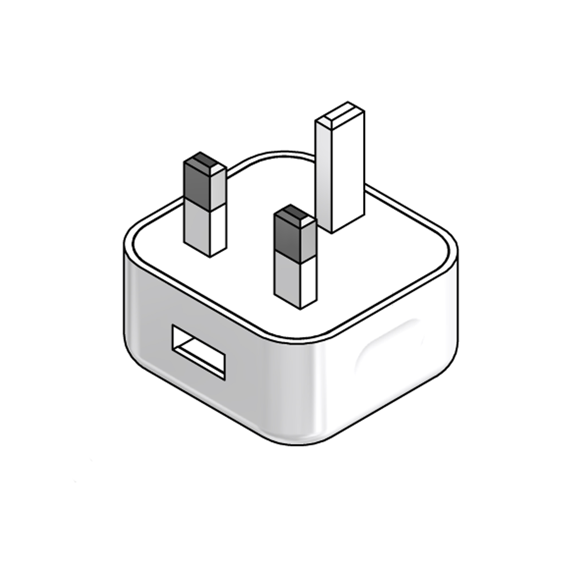 USB UK ADAPTOR PLUG 5V - USED WITH R4046 LEAD