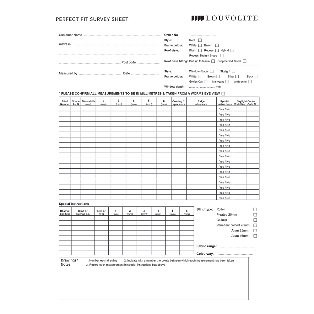 PERFECT FIT SURVEY PAD