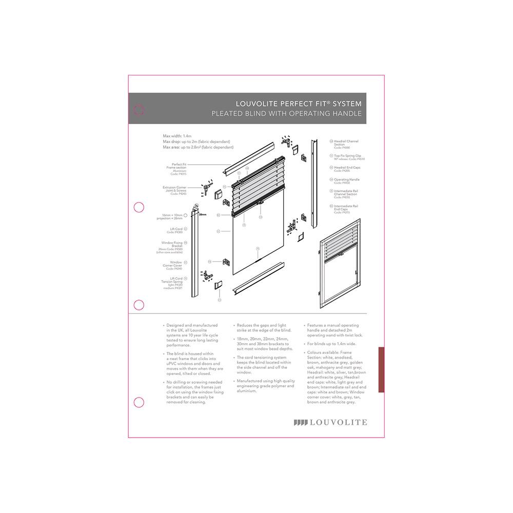 TECHNICAL SPECIFICATION - PERFECT PLEATED