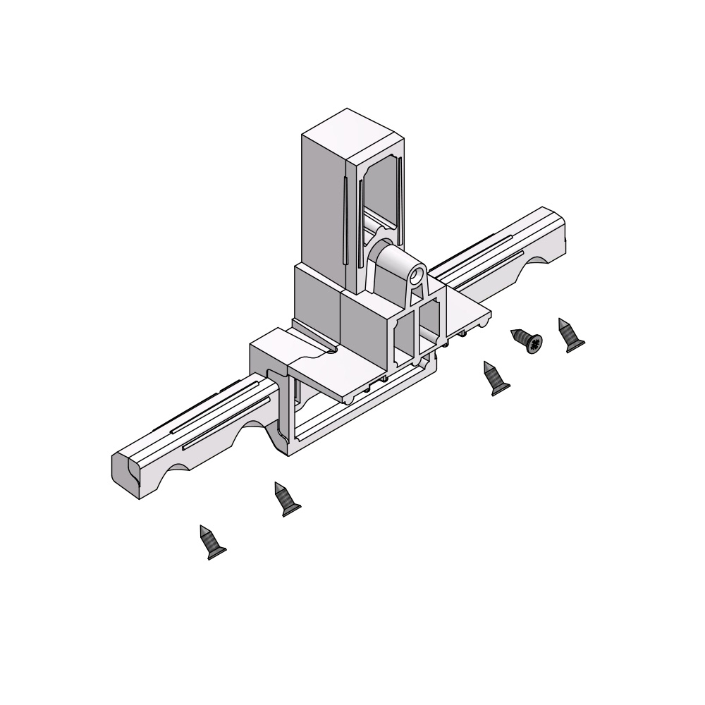 T SECTION EXTRUSION JOINT - FOR INTERMEDIATE SUPPORT BAR (T-POST)