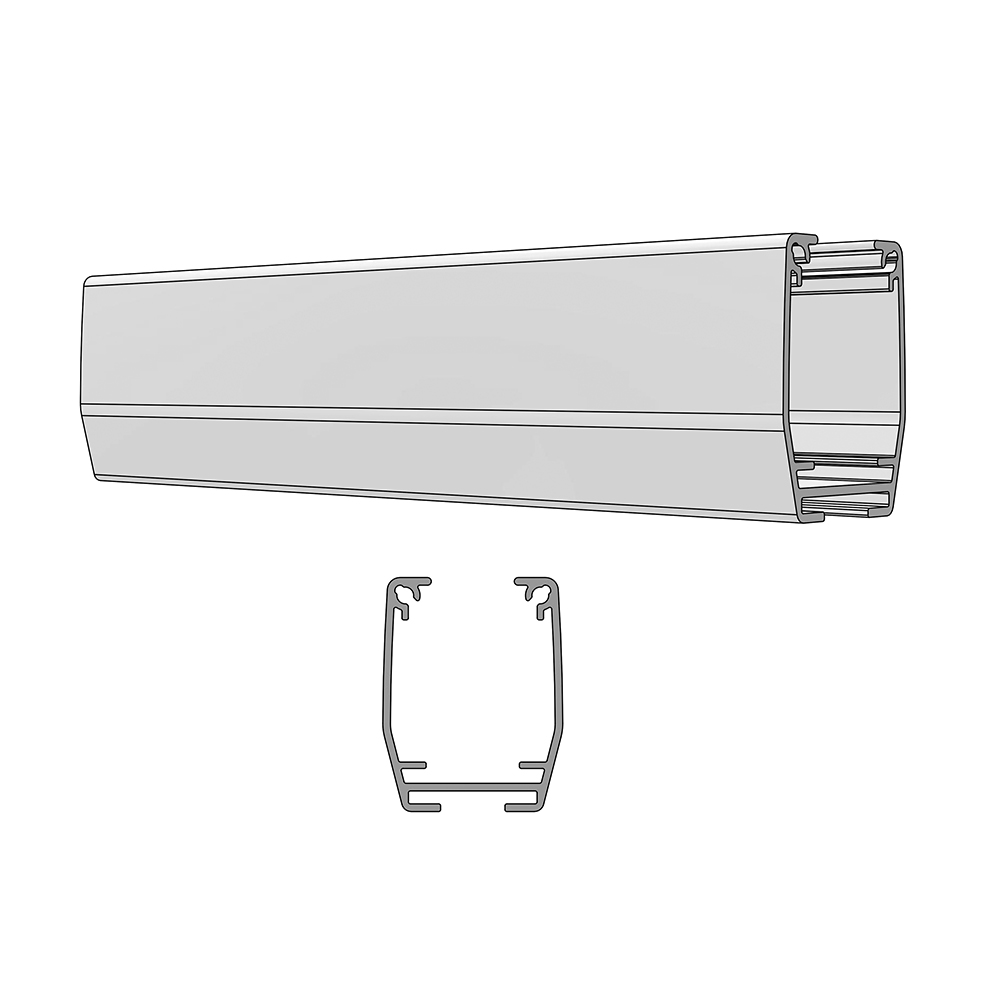 MOTORISED PLEATED/CELLULAR HEADRAIL