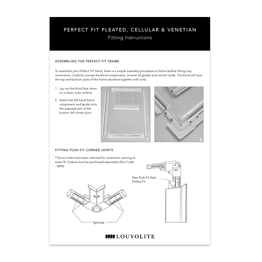 Fitting Instructions Perfect Fit Louvolite