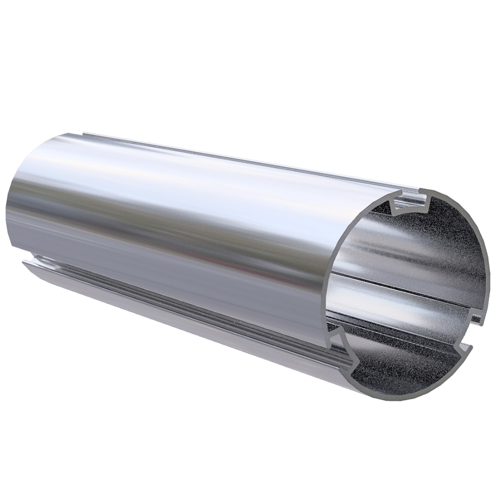 ROLLER TUBE 3.0M ALUMINIUM TRIPLE SLOT 45MM O.D.