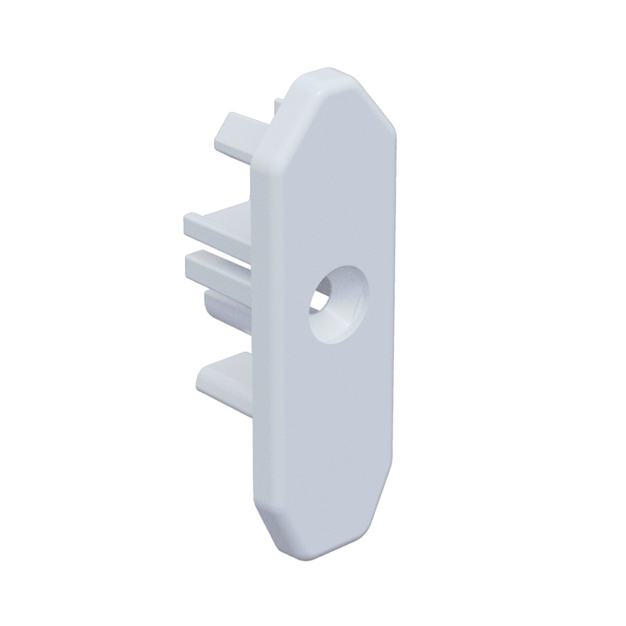 SMART RAIL END CAP - BOTTOM BAR - 2 PART WHITE