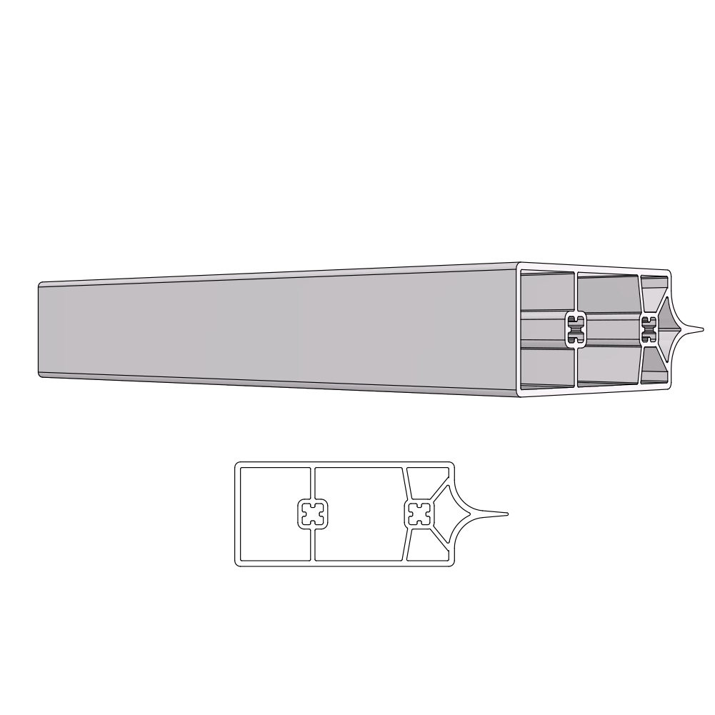 50MM RAIL WITH LIP ARCTIC