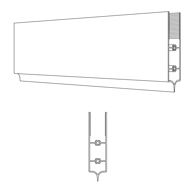 51-80MM FIXED PITCH RAIL WITH LIP ARCTIC