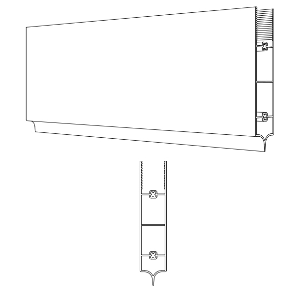 81-100MM FIXED PITCH RAIL WITH LIP ARCTIC