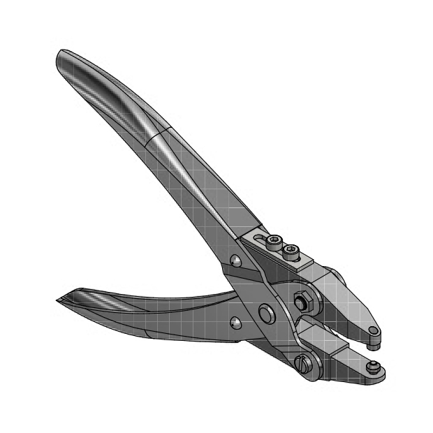 PLIERS FOR CLOSING EYELET END CAP