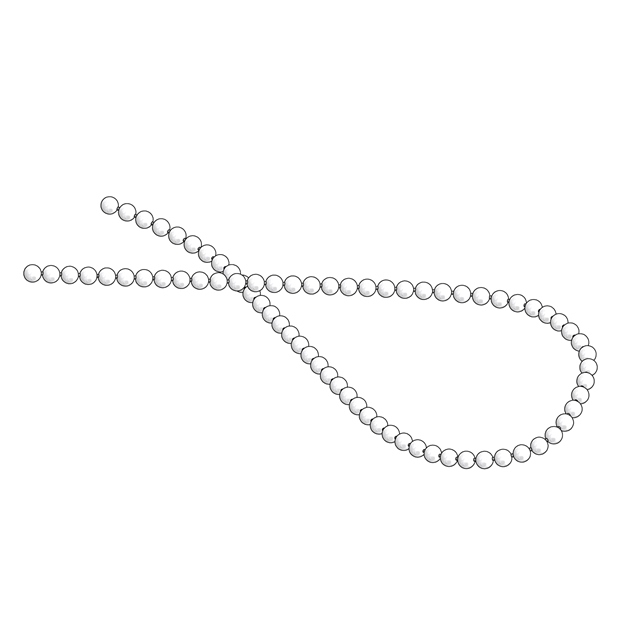 CHAIN NO10 LOOP DOUBLE BEAD 400MM PACK