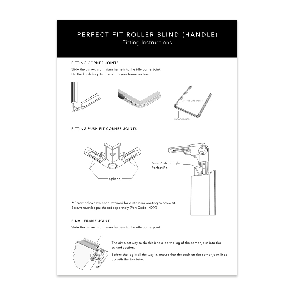 FITTING INSTRUCTIONS - PERFECT FIT ROLLER BLIND